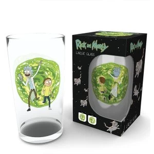 Rick and Morty Portal Large Glass