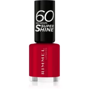 Rimmel 60 Seconds Super Shine Nail Polish Shade 313 Feisty Red 8 ml