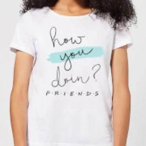 Friends How You Doin? Womens T-Shirt - White - 5XL