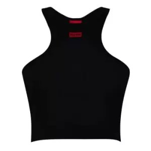 Hugo Danola Crop Tank Top - Black