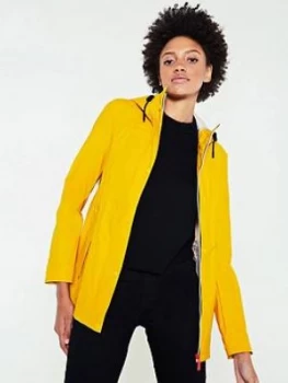 Hunter Original Lightweight Rubberised Jacket - Yellow, Size L, Women