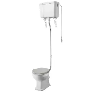 Hudson Reed Richmond High Level Pan, Cistern & Flush Pipe Kit - White