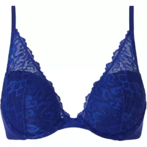 Calvin Klein Cheetah Plunge Bra - Blue