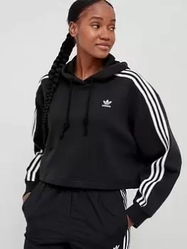 Adidas Originals Short Hoody Womens, Black, Female, Hoodies, HC2016