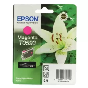 Epson T0593 Ink Cartridge Ultra Chrome K3 Magenta C13T05934010