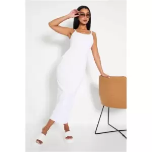 I Saw It First White Ribbed Scoop Neck Cami Maxi Dress - White