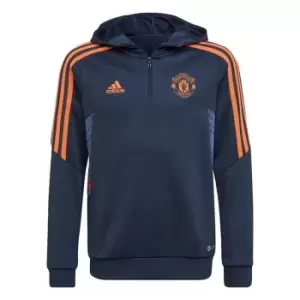 adidas Manchester United Condivo 22 Hooded Track Top Kids - Blue