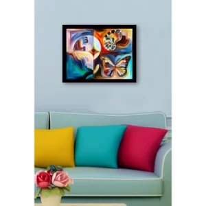 SC0514 Multicolor Decorative Framed MDF Painting