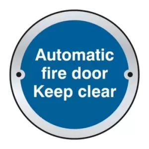 Automatic Fire Door Keep Clear Door Disc - SAA (75mm Dia.)