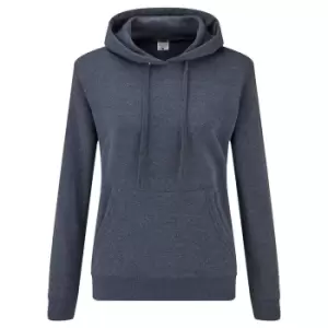 Fruit of the Loom Classic Lady Fit Hooded Sweatshirt (XXL) (Heather Navy)