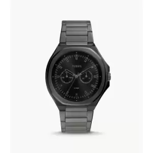 Fossil Mens Evanston Multifunction Stainless Steel Watch - Gunmetal