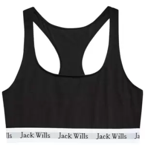 Jack Wills Dibsdall Heritage Racer Back Bralette - Black