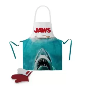 Jaws cooking apron with oven mitt Poster