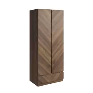 Taranto Double 1 Drawer Wardrobe Royal Walnut