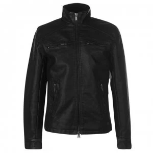 Firetrap PU Jacket Mens - Black