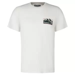 Barbour Mens Glasson Tee Whisper White Medium