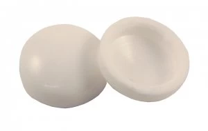 Pack of 10 Plastidome Screw Caps White