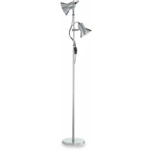 POLLY chrome floor lamp 2 bulbs