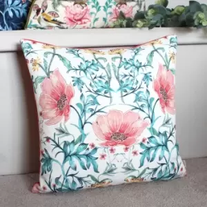 Heritage Peony Cushion Coral / 43 x 43cm / Polyester Filled