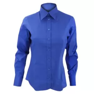 Kustom Kit Ladies Corporate Long Sleeve Oxford Shirt (22) (Royal Blue)