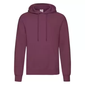 Fruit Of The Loom Mens Hooded Sweatshirt / Hoodie (S) (Burgundy)