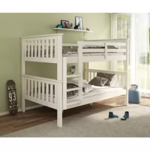 Oslo Quadruple Bunk Bed White With Orthopaedic Mattresses