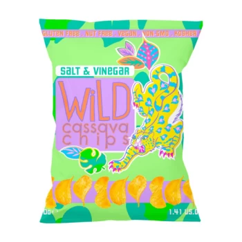 Wild Cassava Salt & Vinegar Cassava Chips - 40g x 12 (Case of 1)