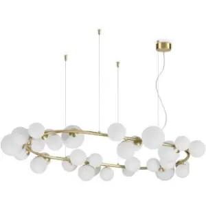 Ideal Lux perlage 30 Light Globe Pendant Ceiling Light Brass