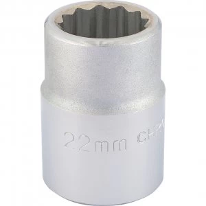 Draper 3/4" Drive Polished Finish Bi Hexagon Socket Metric 3/4" 22mm