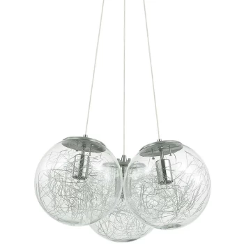 Ideal Lux Lighting - Ideal Lux Mapa - 3 Light Cluster Ceiling Pendant Nickel