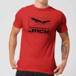 Samurai Jack Stylised Logo Mens T-Shirt - Red - XL