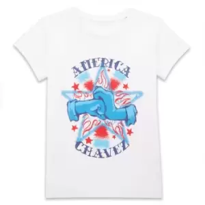 Marvel Dr Strange America Chavez Fists Womens T-Shirt - White - M