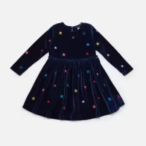 Joules Girls Hampton Luxe Velvet Dress - 3 Years