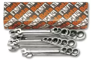 Beta Tools 142 /S19 19pc Reversible Combination Ratchet Wrench Set Box 001420075