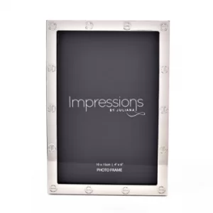 Impressions Silver Colour with Embossed Detail Frame 4" x 6"