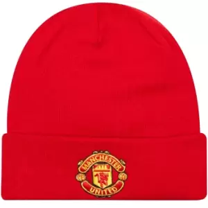 Manchester United FC New Era Knitted Beanie (One Size) (Red)