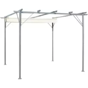 Pergola with Retractable Roof Cream White 3x3 m Steel Vidaxl Cream