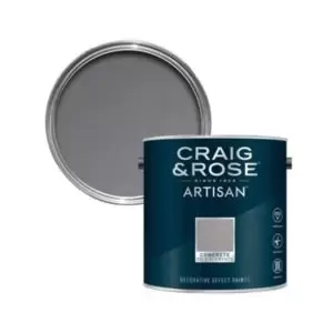 Craig & Rose Artisan Pale Elements Concrete Effect Matt Wall & Ceiling Topcoat Special Effect Paint, 2.5L