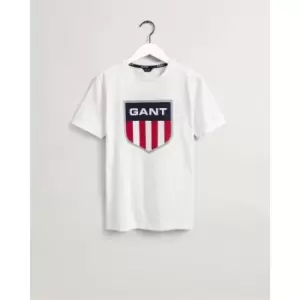 Gant Retro Shield T-Shirt Junior Boys - White