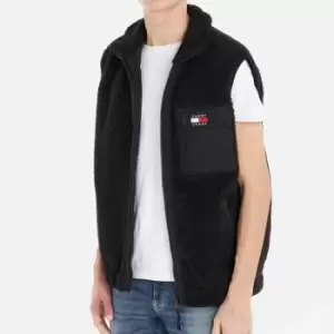 Tommy Jeans Mix Media Sherpa Gilet - S