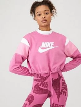 Nike Nsw Heritage Sweat Top - Fuchsia