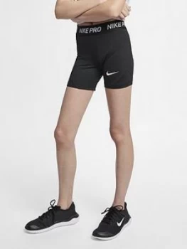 Nike Pro Girls Boy Shorts - Black, Size XS, 6-8 Years, Women