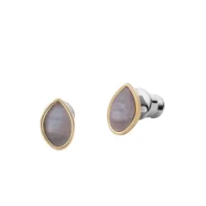 Agnethe Gold-Tone Mother of Pearl Stud Earrings