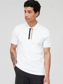 BOSS Paras 19 Regular Fit Polo Shirt - White, Size XL, Men