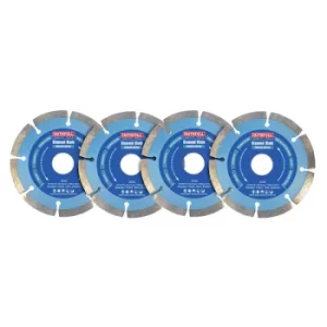 Faithfull FAIDBSET4C Contract Diamond Blades 115 x 22.2mm (Pack 4)