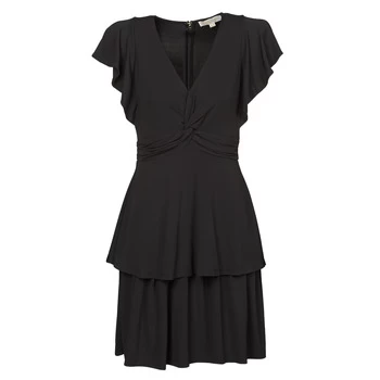 Michael Kors TWIST RUFFLE DRESS womens Dress in Black - Sizes S,L,XL,XS