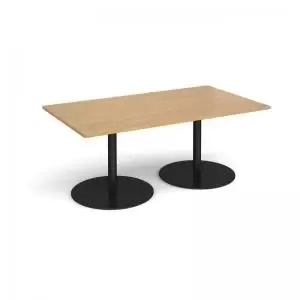 Eternal rectangular boardroom table 1800mm x 1000mm - Black base and