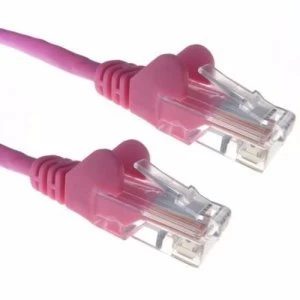 Zexum Pink RJ45 Cat5e High Quality 24AWG Stranded Snagless UTP Ethernet Network LAN Patch Cable - 1.5 Meter