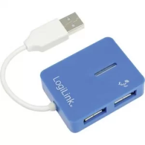 LogiLink UA0136 4 ports USB 2.0 hub Blue