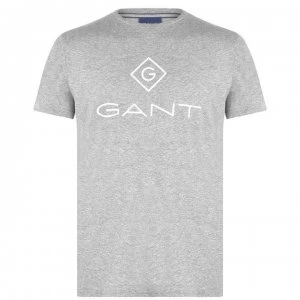 Gant Short Sleeve New Logo T Shirt - Grey 093